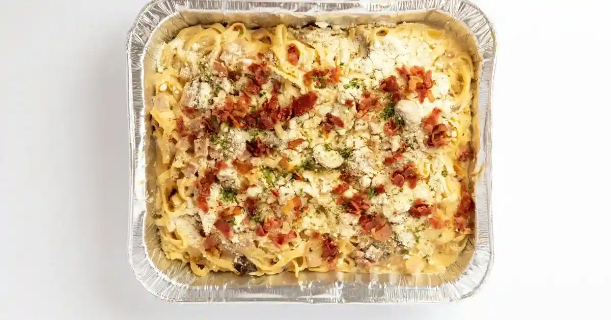 cream cheese in baked spaghetti