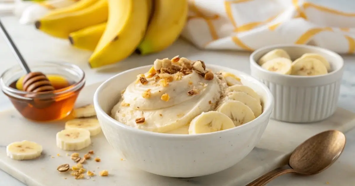 banana cream cheese frozen yogurt