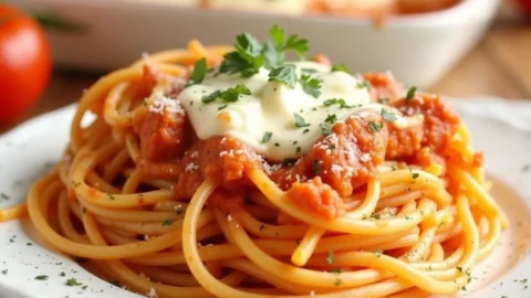 baked spaghetti recipe with cream cheese