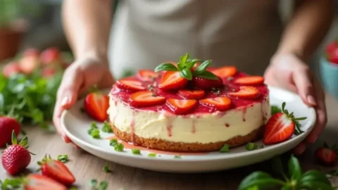 strawberry cream cheese cake