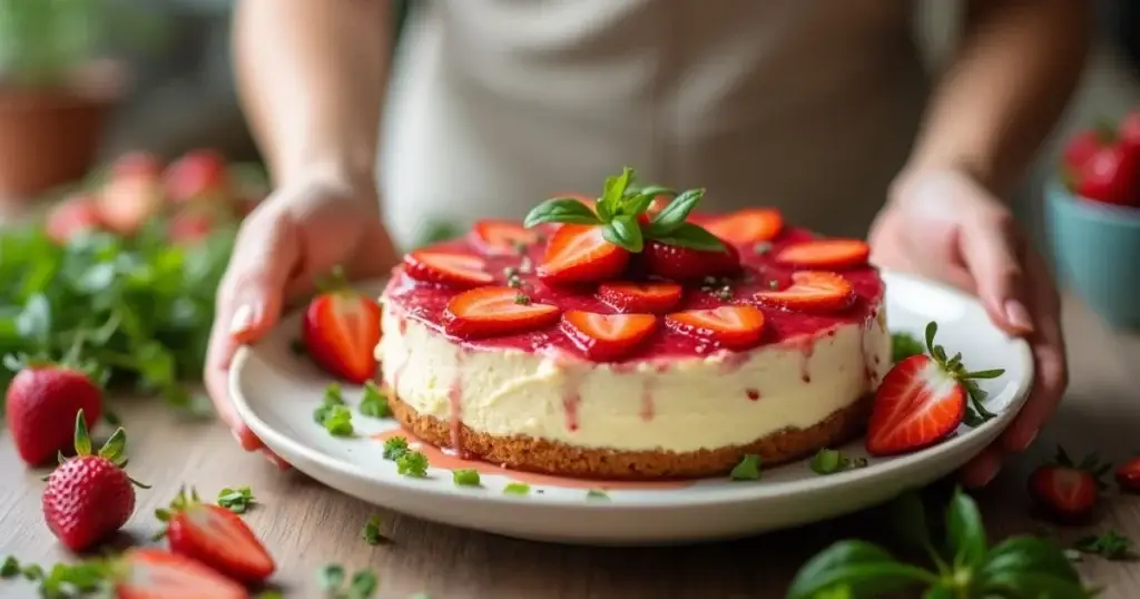 strawberry cream cheese cake