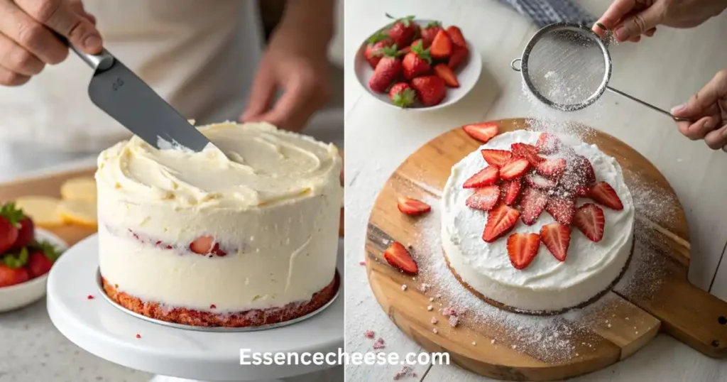 strawberry cream cheese cake.