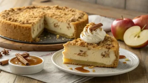 Apple Crumble Cheesecake