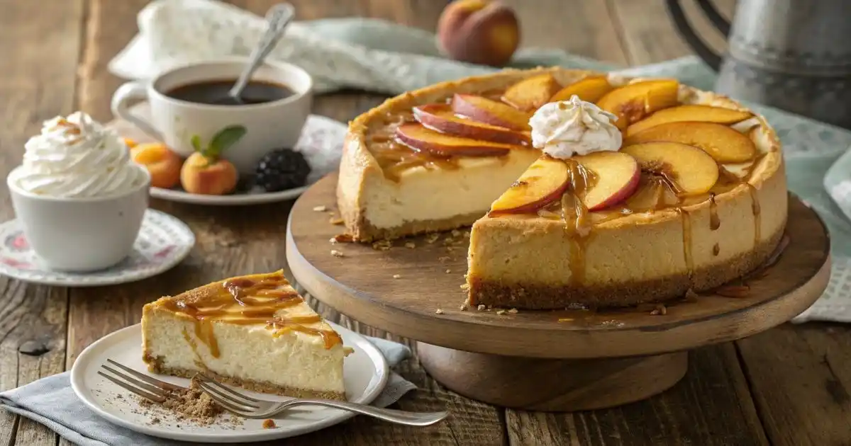 Peach Cobbler Cheesecake