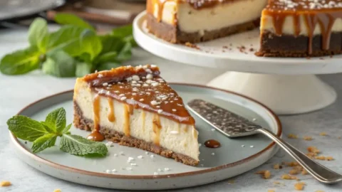 salted caramel cheesecake