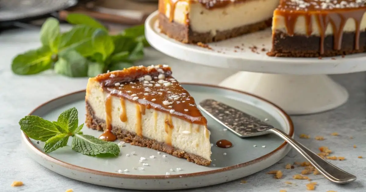 salted caramel cheesecake