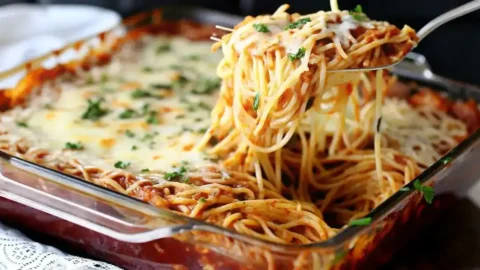 Cream Cheese in Baked Spaghetti