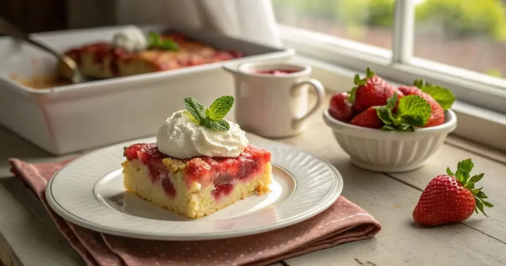 Strawberry Cheesecake Dump Cake