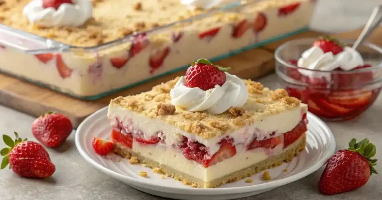 Strawberry Cheesecake Dump Cake