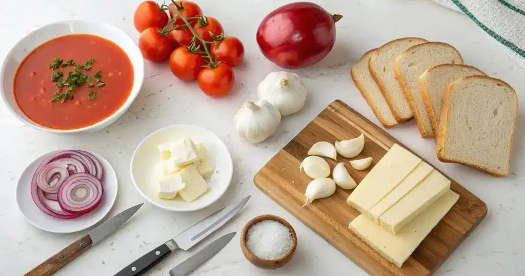 tomato soup and grilled cheese