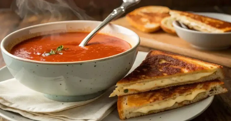 tomato soup and grilled cheese