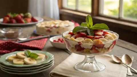 Strawberry Banana Cheesecake Salad