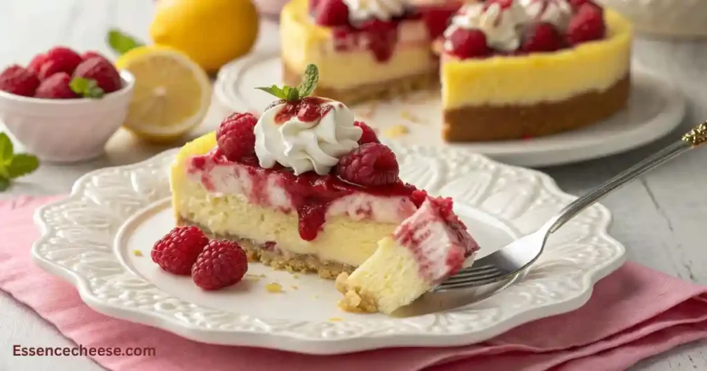 lemon raspberry cheesecake